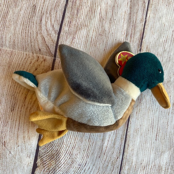 RARE* 1997 Retired Jake the Mallard Beanie Baby With Tag Errors NEW - Picture 7 of 9